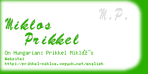 miklos prikkel business card